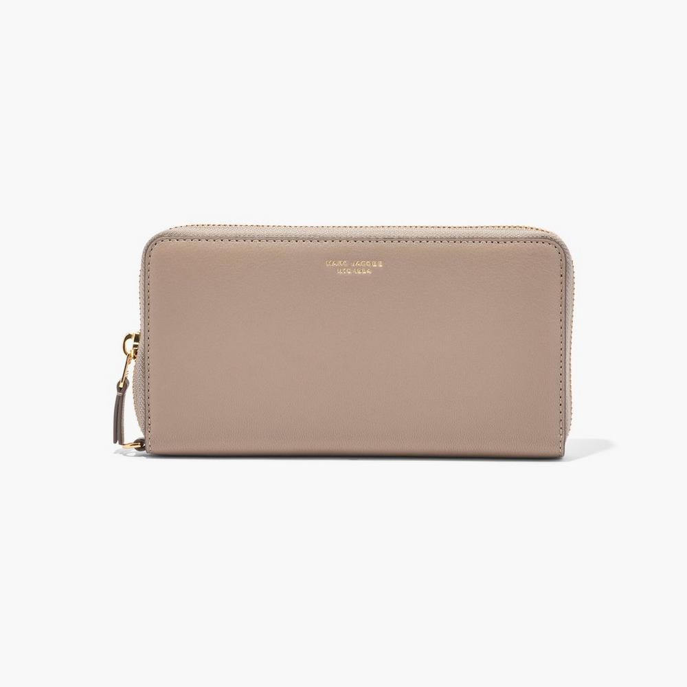 Carteras Grandes Marc Jacobs Slim 84 Continental Wristlet Mujer Marrones | EMYO-56240