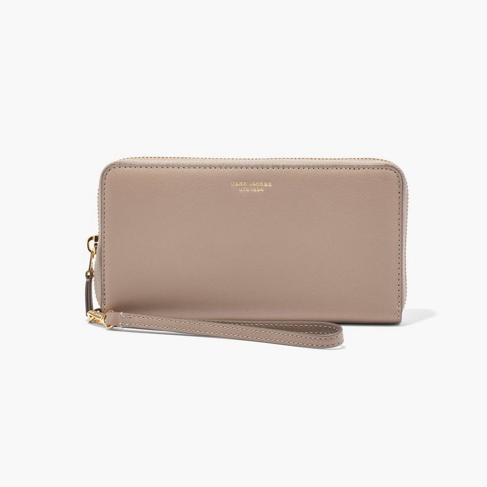 Carteras Grandes Marc Jacobs Slim 84 Continental Wristlet Mujer Marrones | EMYO-56240