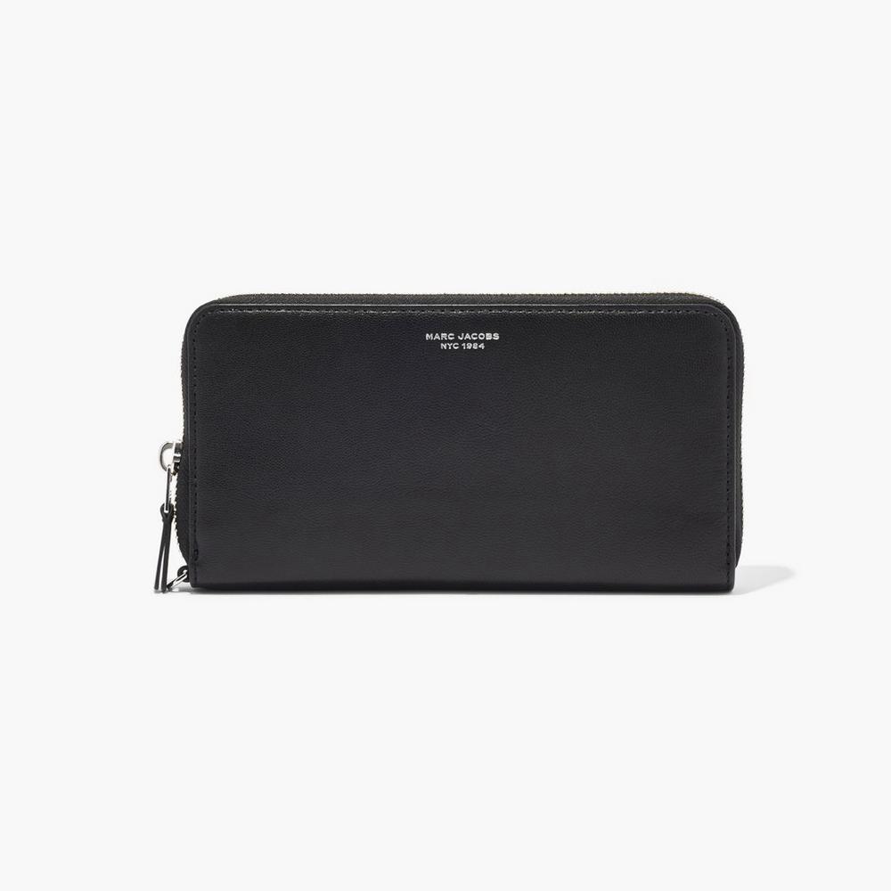 Carteras Grandes Marc Jacobs Slim 84 Continental Wristlet Mujer Negras | WIMY-67835