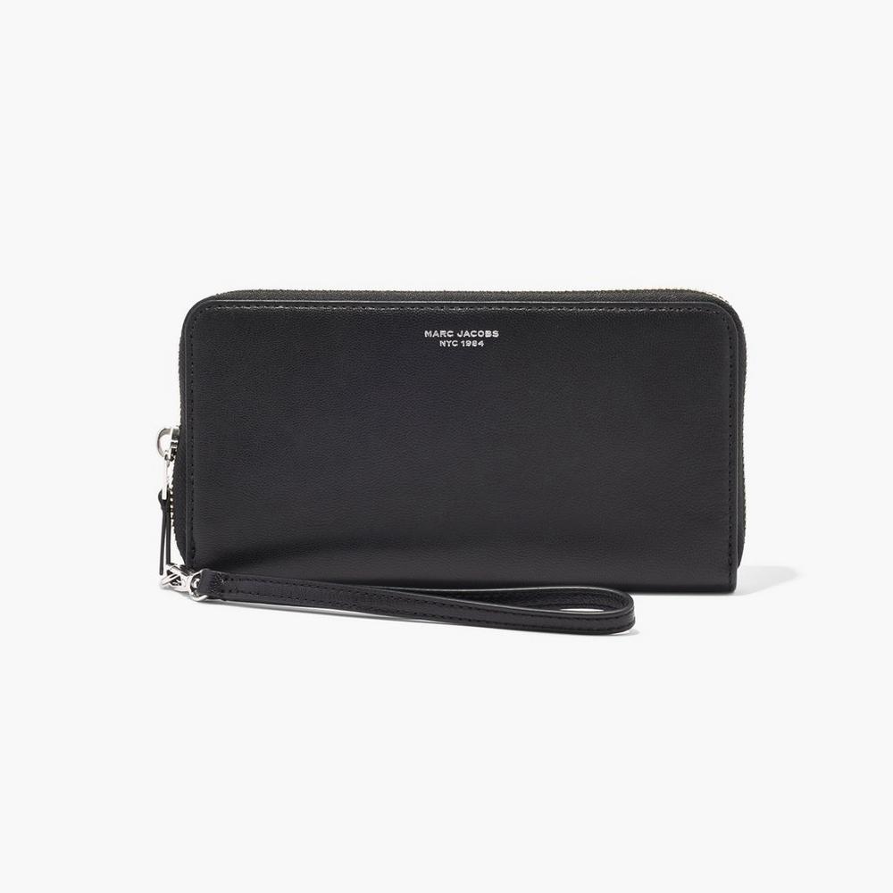 Carteras Grandes Marc Jacobs Slim 84 Continental Wristlet Mujer Negras | WIMY-67835