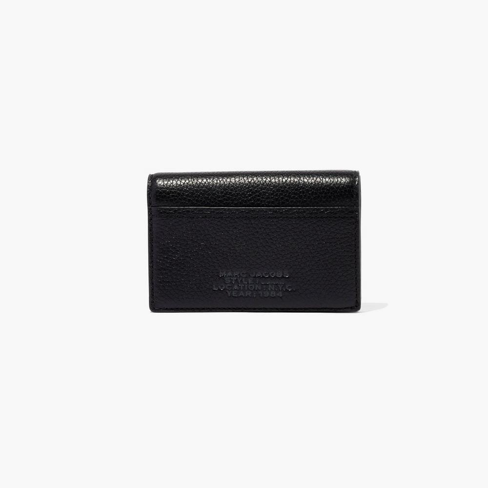 Carteras Pequeñas Marc Jacobs Leather Bifold Mujer Negras | AFKI-73602