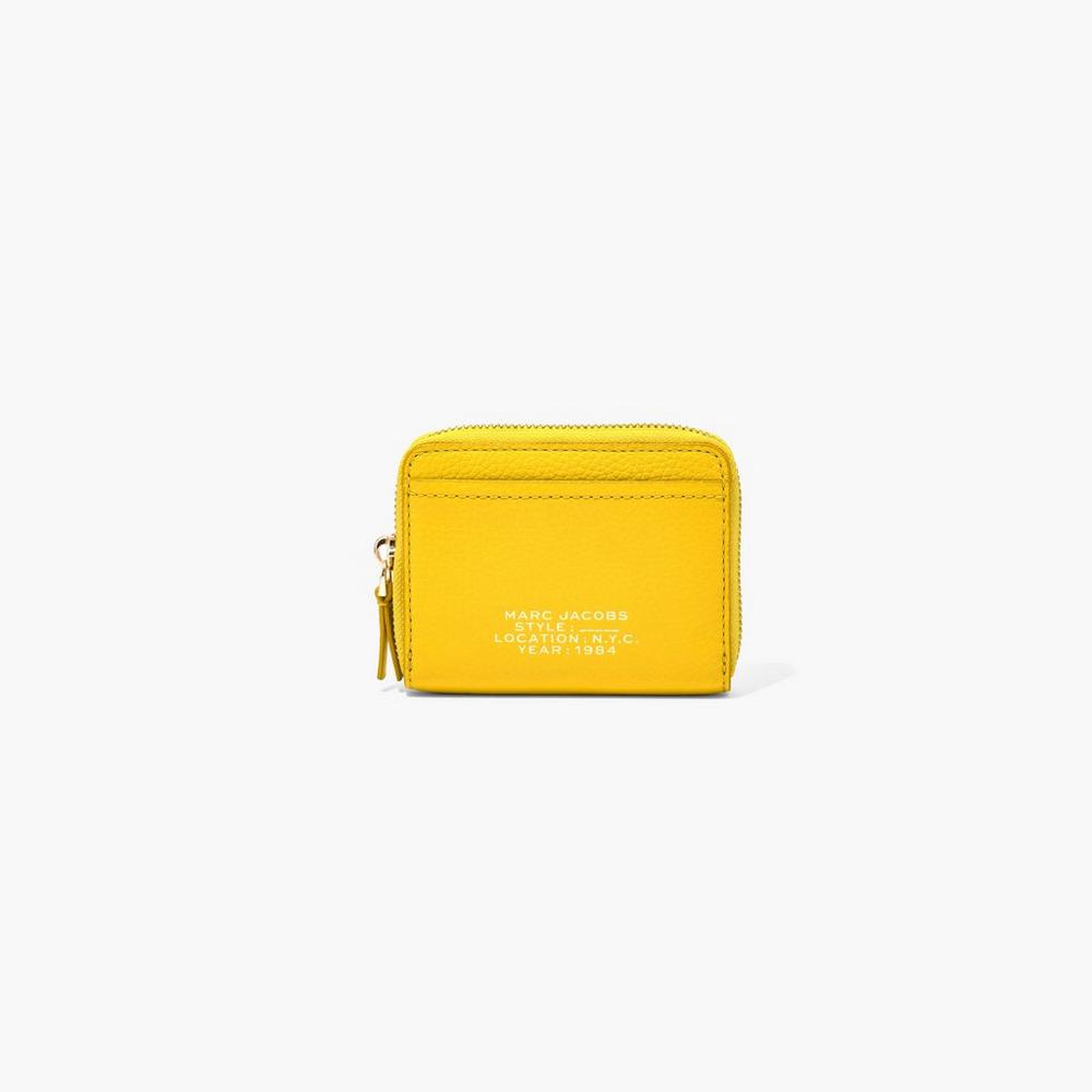 Carteras Pequeñas Marc Jacobs Leather Zip Around Mujer Amarillo | WEFU-47103