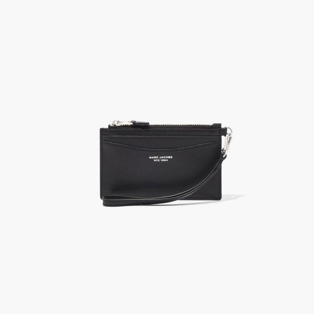 Carteras Pequeñas Marc Jacobs Slim 84 Top Zip Wristlet Mujer Negras | RBYI-15928