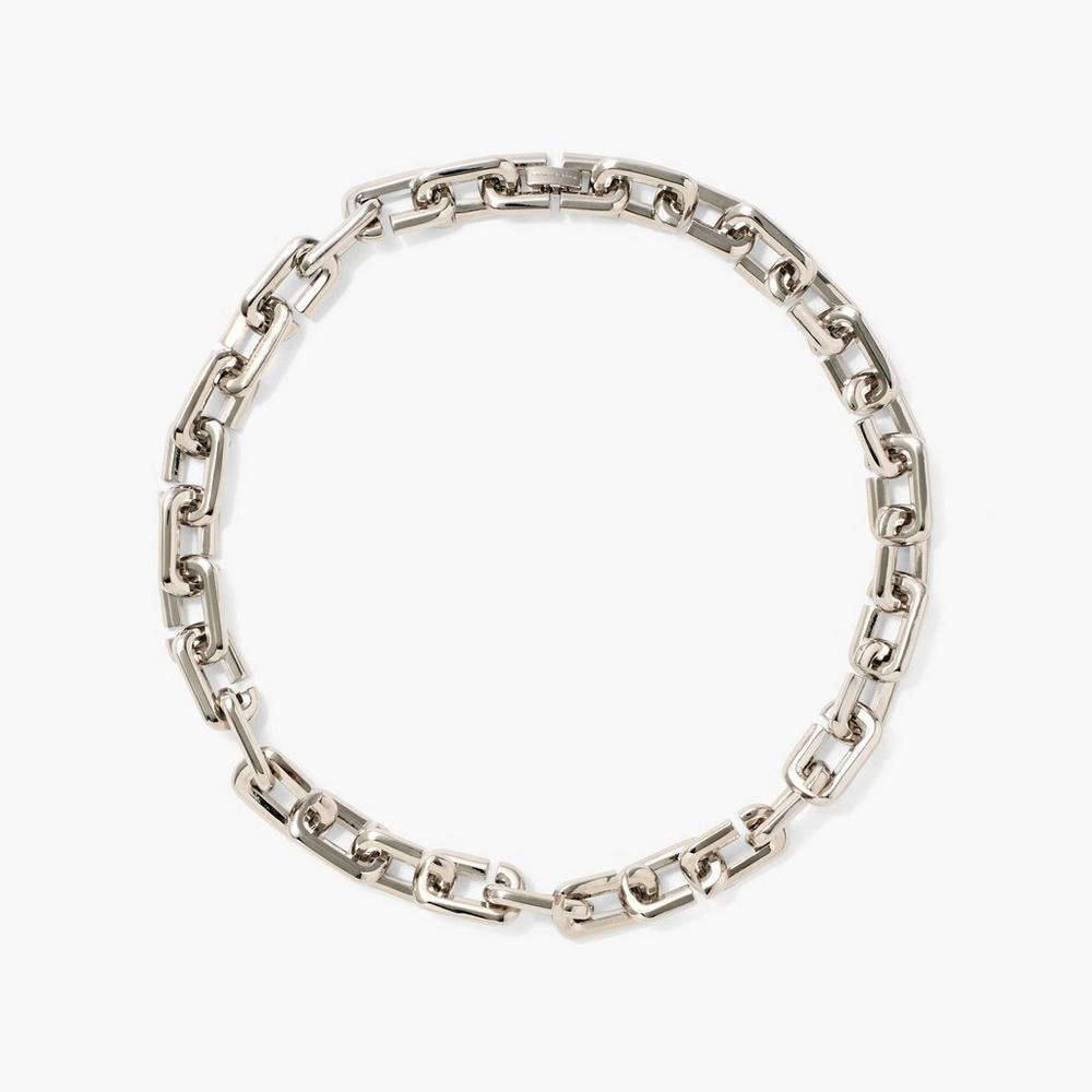 Collar Marc Jacobs J Marc Chain Link Mujer Plateadas | VION-72061