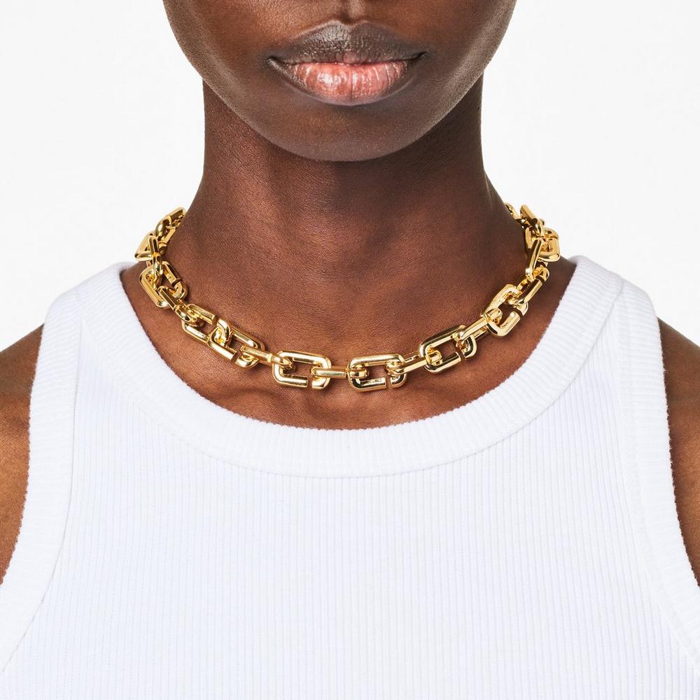 Collar Marc Jacobs J Marc Chain Link Mujer Doradas | WGEB-02861