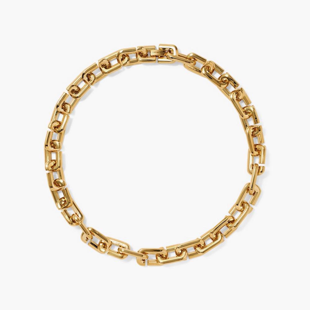 Collar Marc Jacobs J Marc Chain Link Mujer Doradas | WGEB-02861