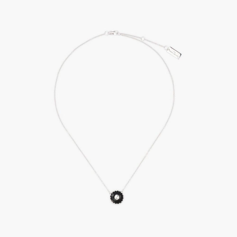 Collar Marc Jacobs Medallion Pendant Mujer Negras Plateadas | AJXF-69147