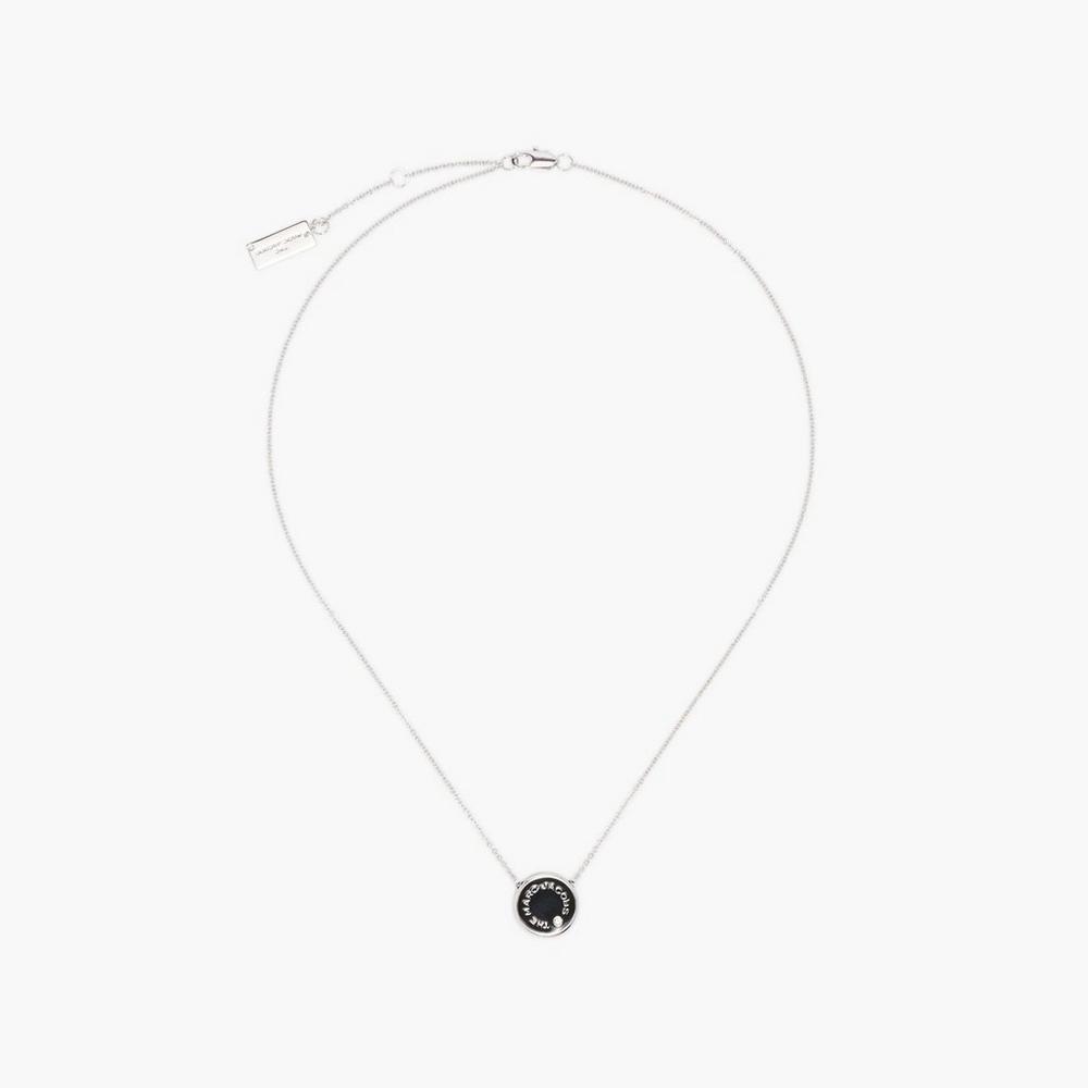 Collar Marc Jacobs Medallion Pendant Mujer Negras Plateadas | AJXF-69147