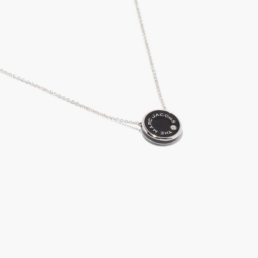 Collar Marc Jacobs Medallion Pendant Mujer Negras Plateadas | AJXF-69147