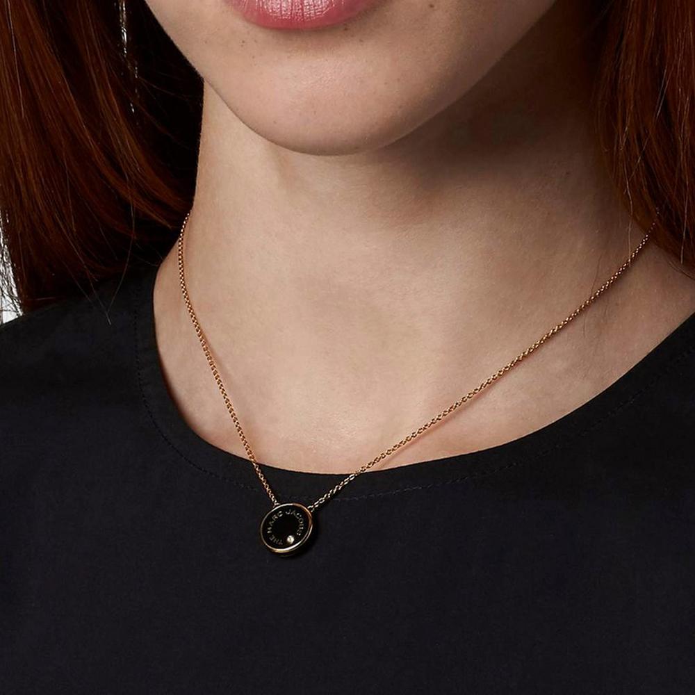 Collar Marc Jacobs Medallion Pendant Mujer Negras Doradas | DJRE-96430