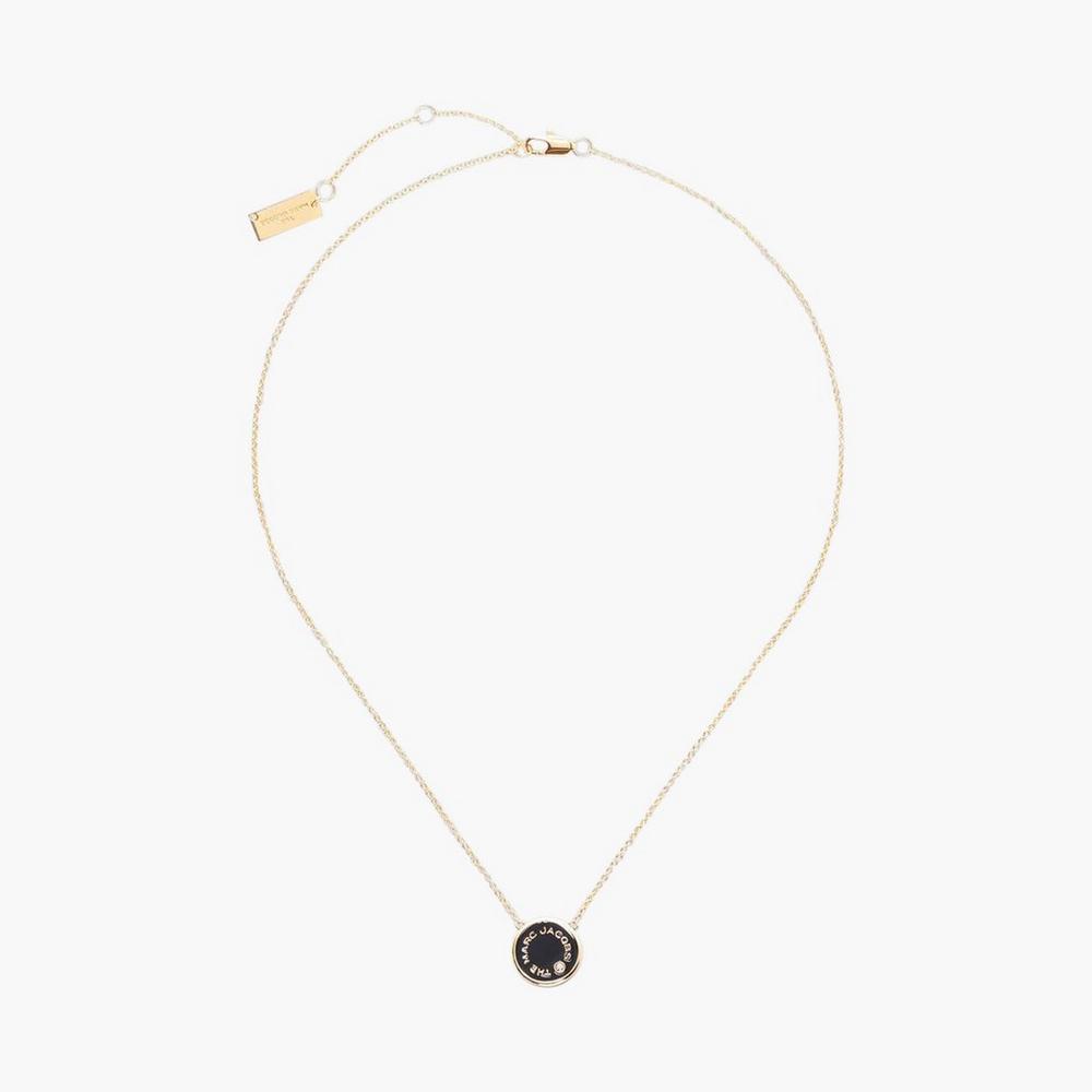 Collar Marc Jacobs Medallion Pendant Mujer Negras Doradas | DJRE-96430