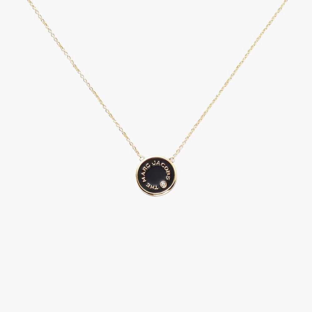 Collar Marc Jacobs Medallion Pendant Mujer Negras Doradas | DJRE-96430