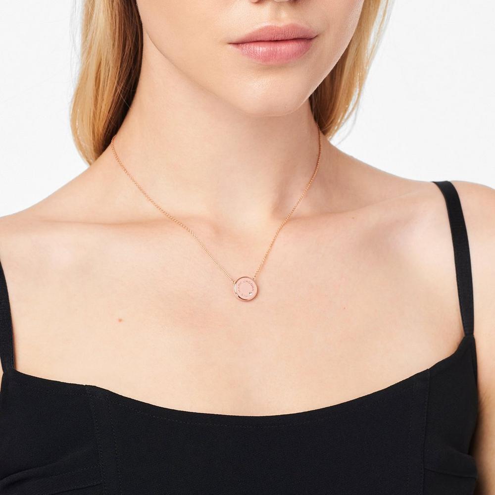 Collar Marc Jacobs Medallion Pendant Mujer Rosas Doradas | RGXW-62715