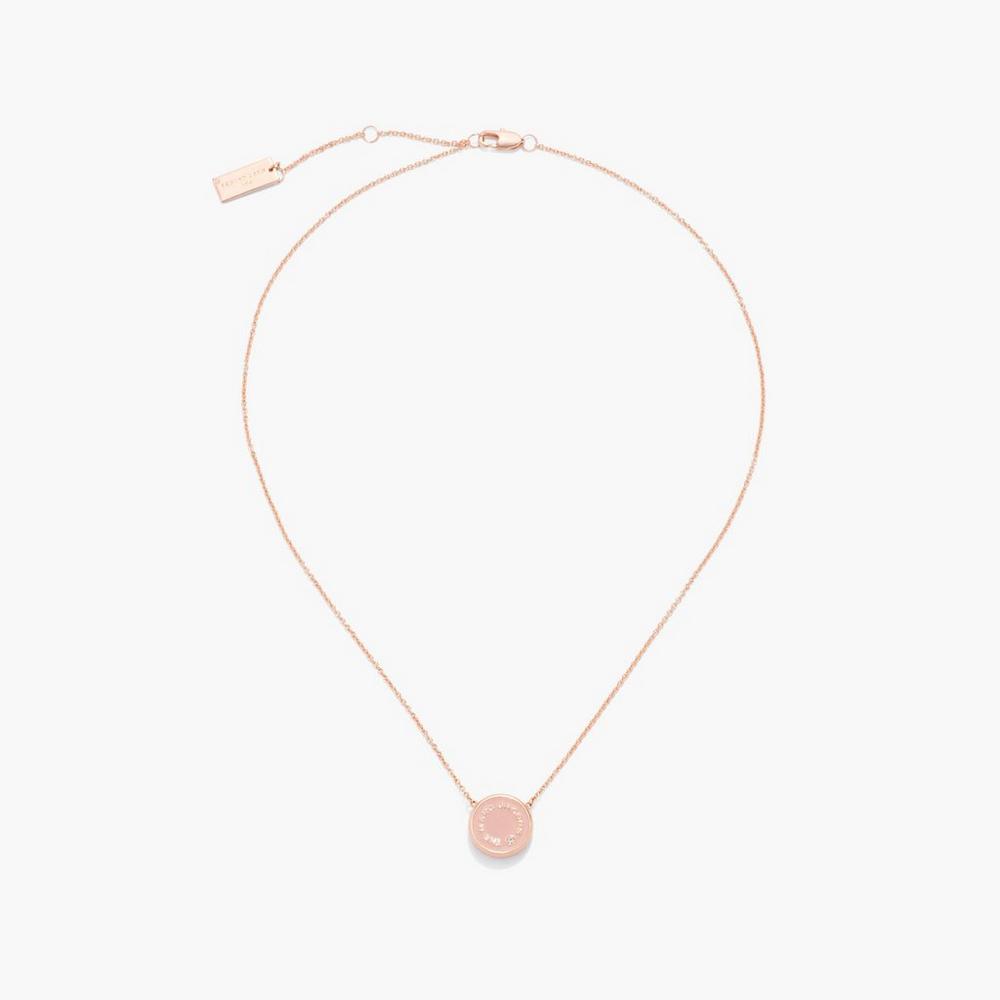 Collar Marc Jacobs Medallion Pendant Mujer Rosas Doradas | RGXW-62715