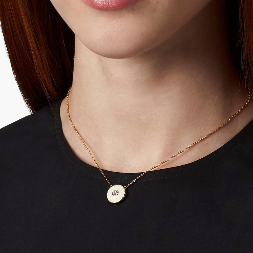 Collar Marc Jacobs Medallion Pendant Mujer Creme Doradas | WPSG-54176