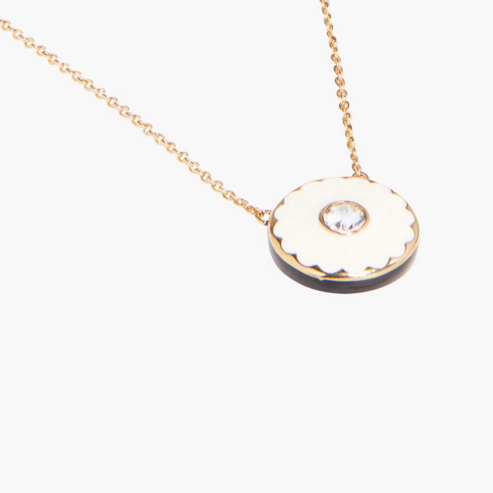 Collar Marc Jacobs Medallion Pendant Mujer Creme Doradas | WPSG-54176