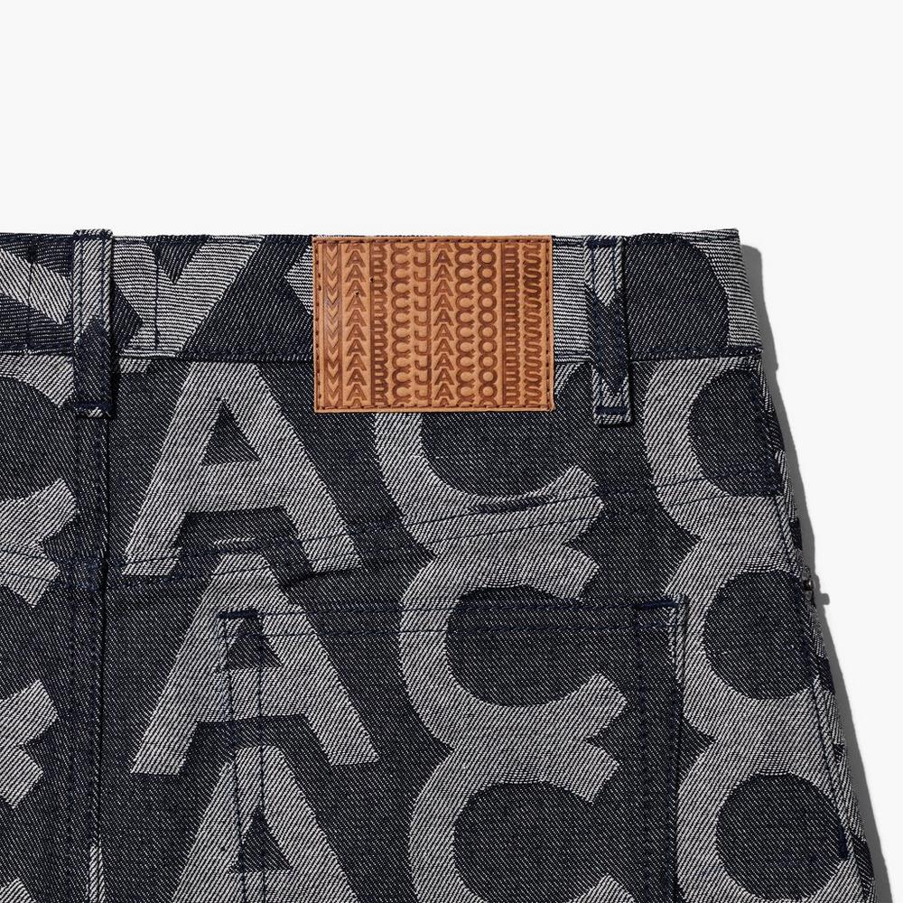 Falda Marc Jacobs Monogram Denim Mini Mujer Azules | BADY-16543