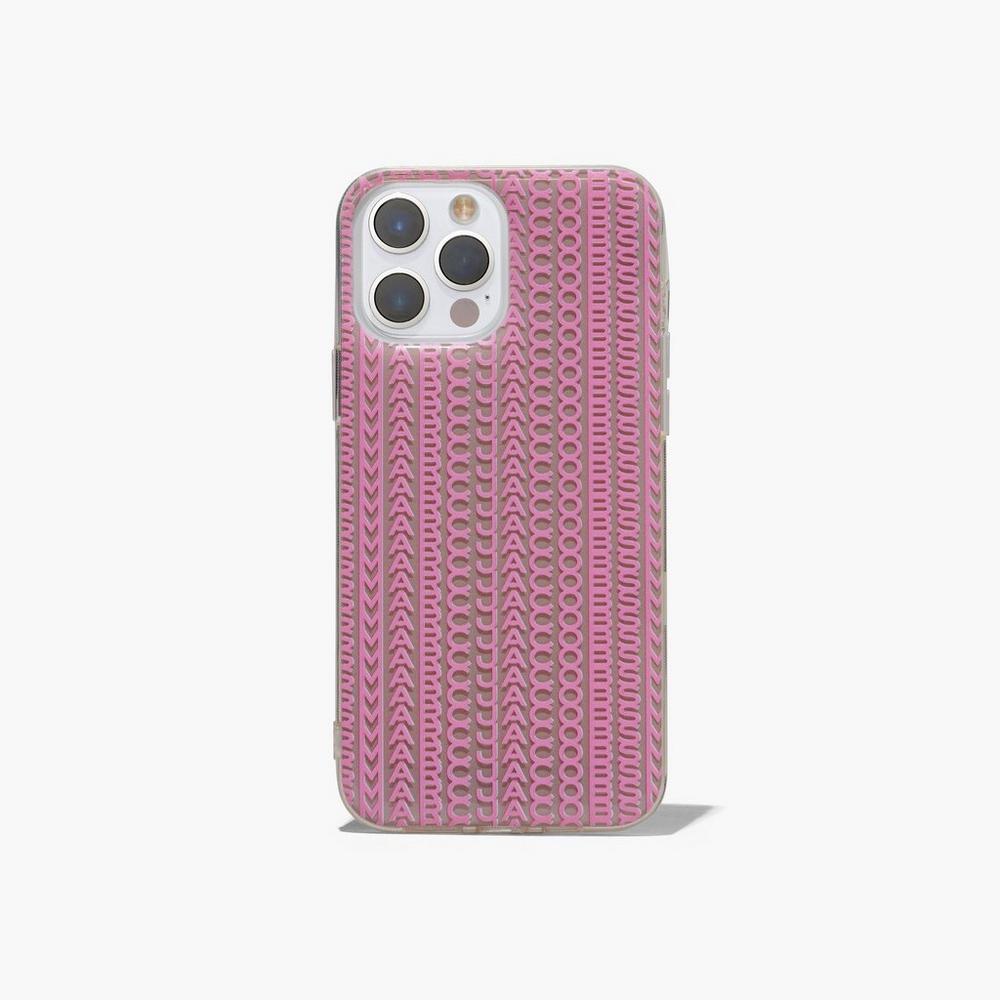 Fundas de Móvil Marc Jacobs Monogram iPhone Case 14 Pro Mujer Rosas | HZBR-57436