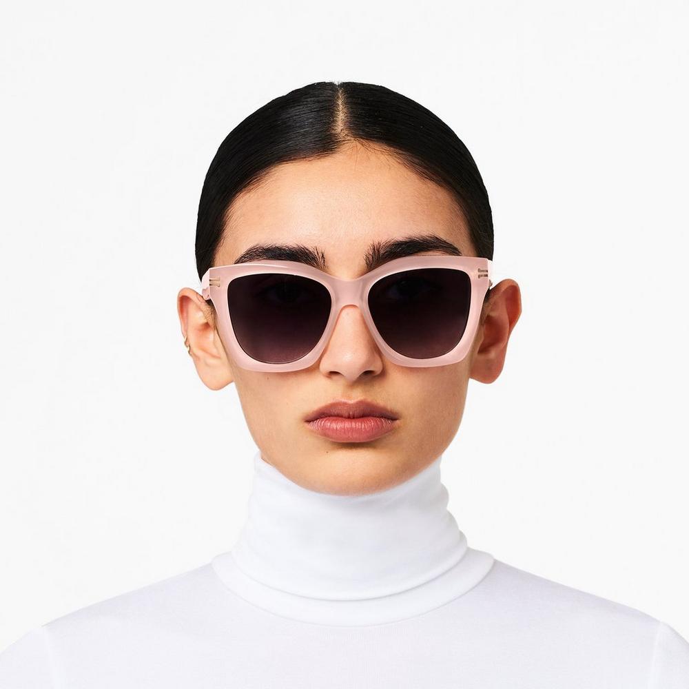 Gafas de Sol Marc Jacobs Icon Edge Oversized Square Mujer Rosas | DAUO-74198