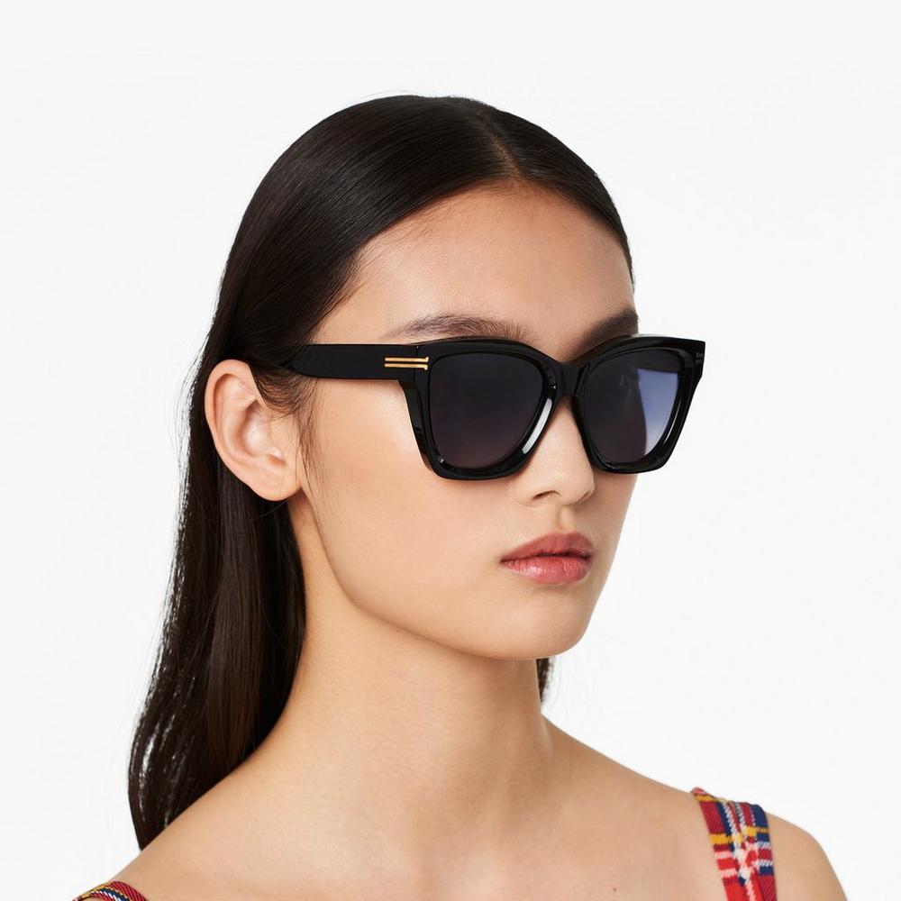 Gafas de Sol Marc Jacobs Icon Edge Oversized Square Mujer Negras | JNBU-85790