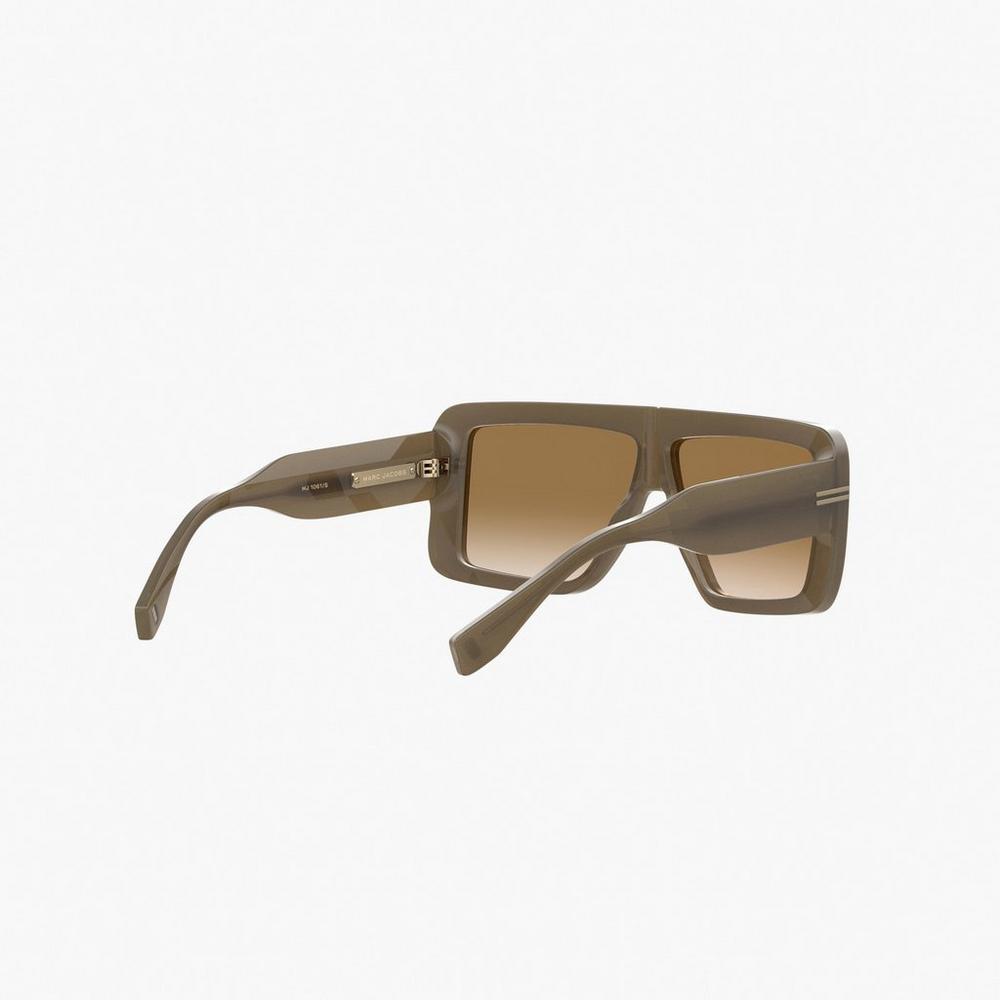 Gafas de Sol Marc Jacobs Icon Rectangular Mujer Verde Oliva | PJRZ-83925