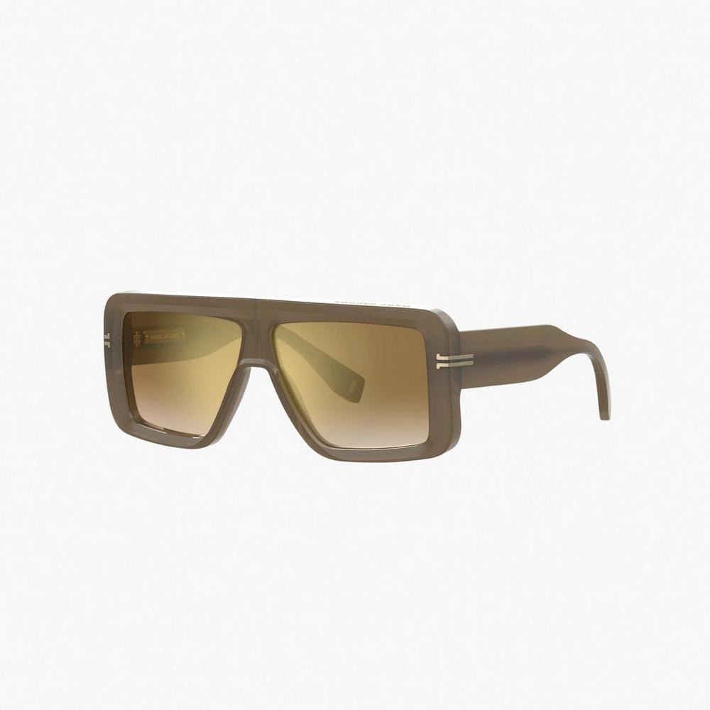 Gafas de Sol Marc Jacobs Icon Rectangular Mujer Verde Oliva | PJRZ-83925