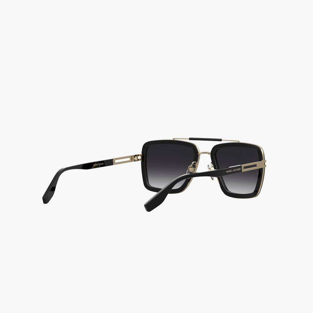 Gafas de Sol Marc Jacobs Icon Square Pilot Mujer Negras | IHBP-27694