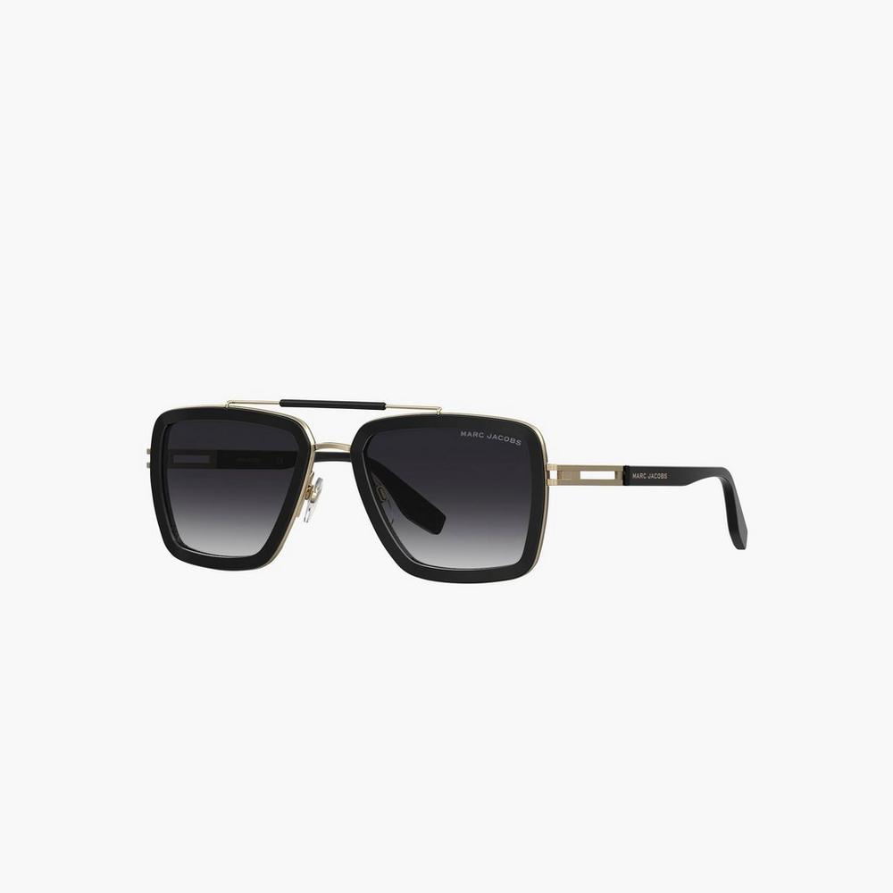 Gafas de Sol Marc Jacobs Icon Square Pilot Mujer Negras | IHBP-27694