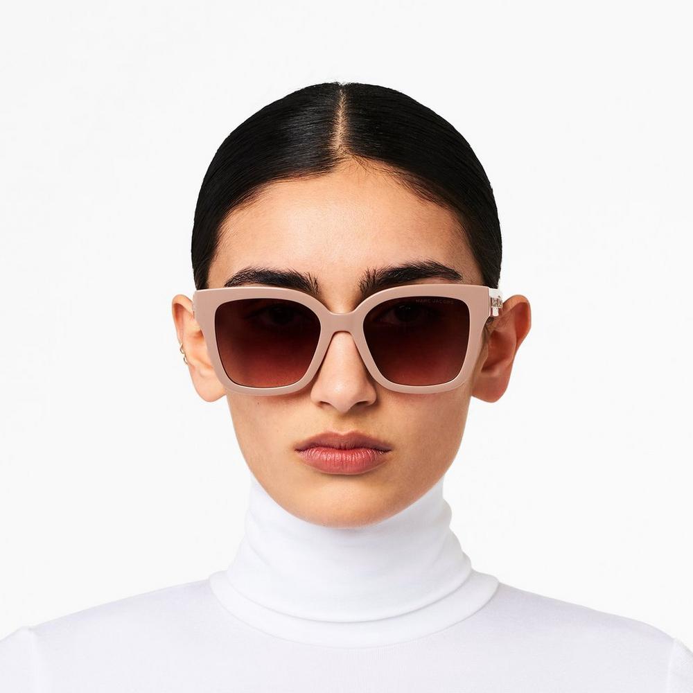 Gafas de Sol Marc Jacobs Square Mujer Beige | EFDO-01738