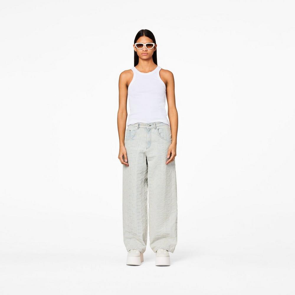 Pantalones Marc Jacobs Monogram Denim Mujer Azules | HZJR-43261