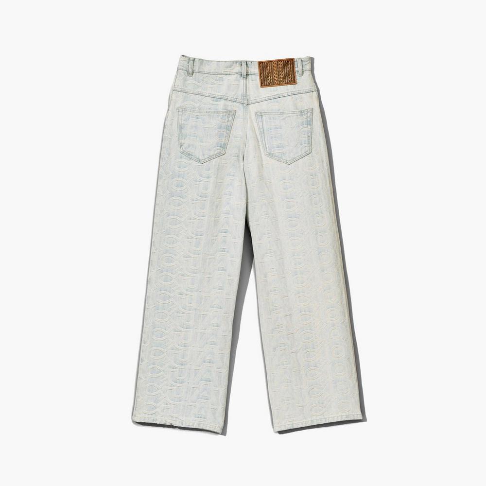 Pantalones Marc Jacobs Monogram Denim Mujer Azules | HZJR-43261