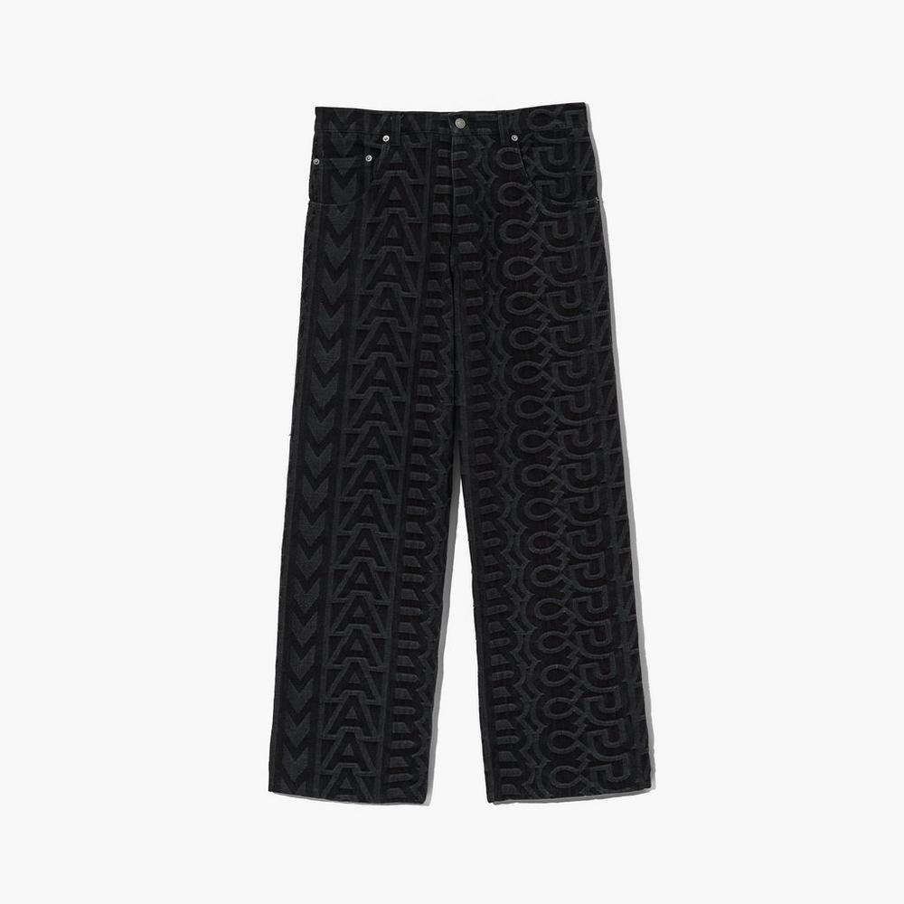 Pantalones Marc Jacobs Monogram Denim Mujer Negras | ZODY-24697