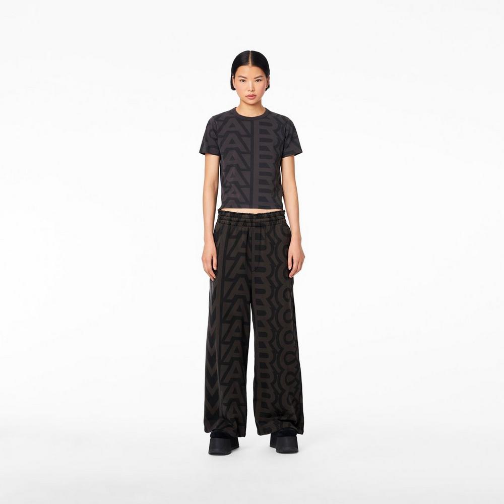 Pantalones Marc Jacobs Monogram Oversized Sweatpants Mujer Negras | BZAE-09418