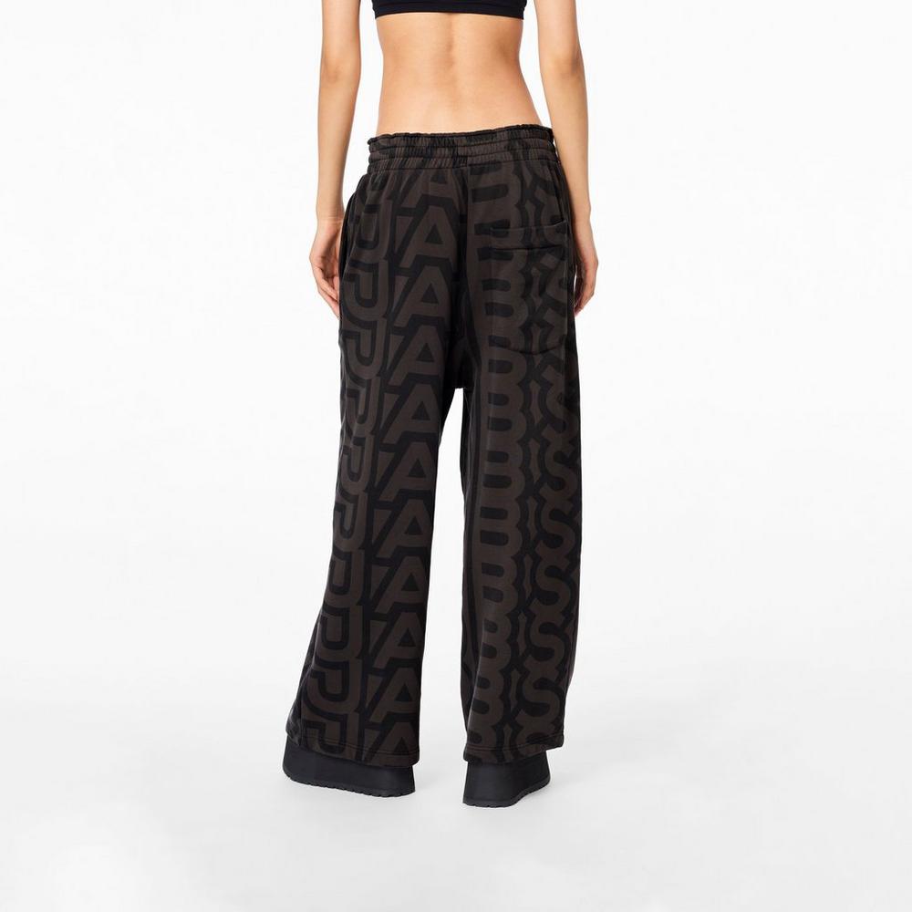 Pantalones Marc Jacobs Monogram Oversized Sweatpants Mujer Negras | BZAE-09418