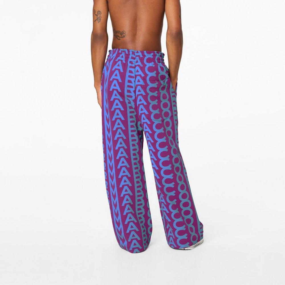 Pantalones Marc Jacobs Monogram Oversized Sweatpants Mujer Moradas Azules | DJOA-82470