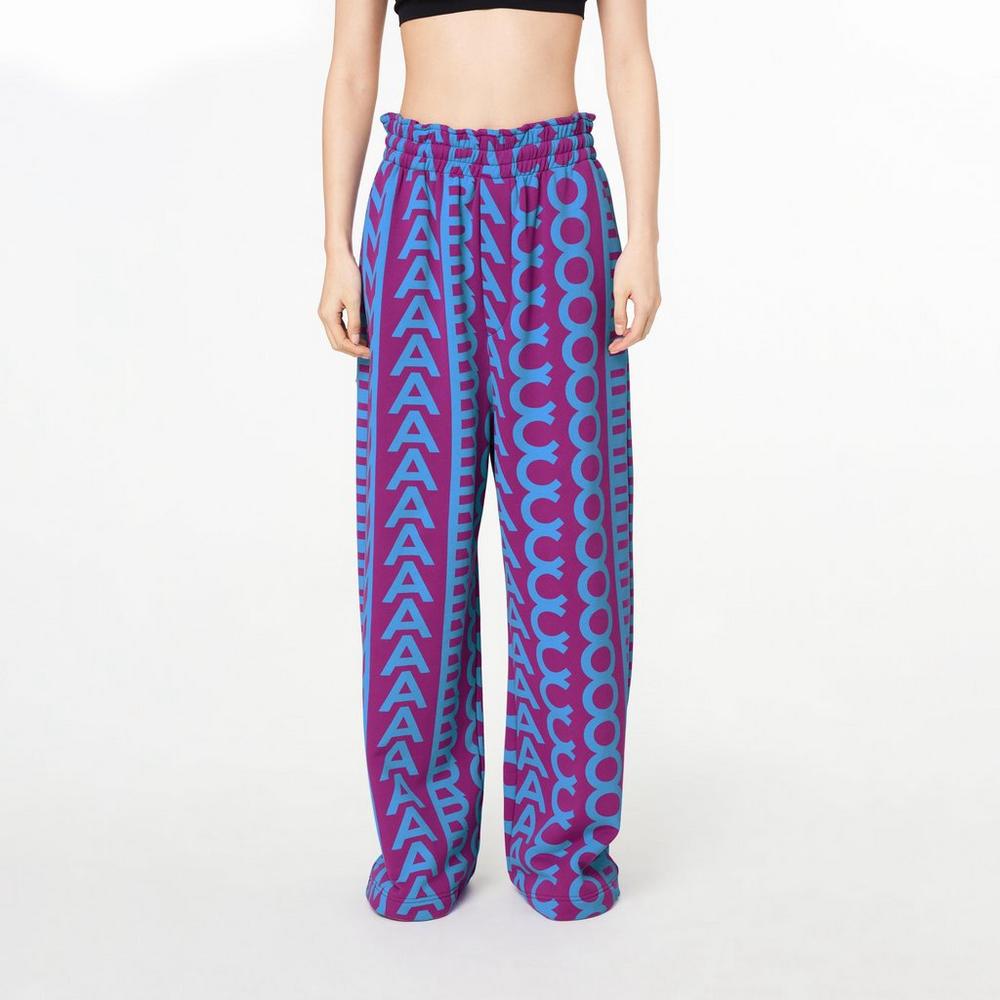 Pantalones Marc Jacobs Monogram Oversized Sweatpants Mujer Moradas Azules | DJOA-82470