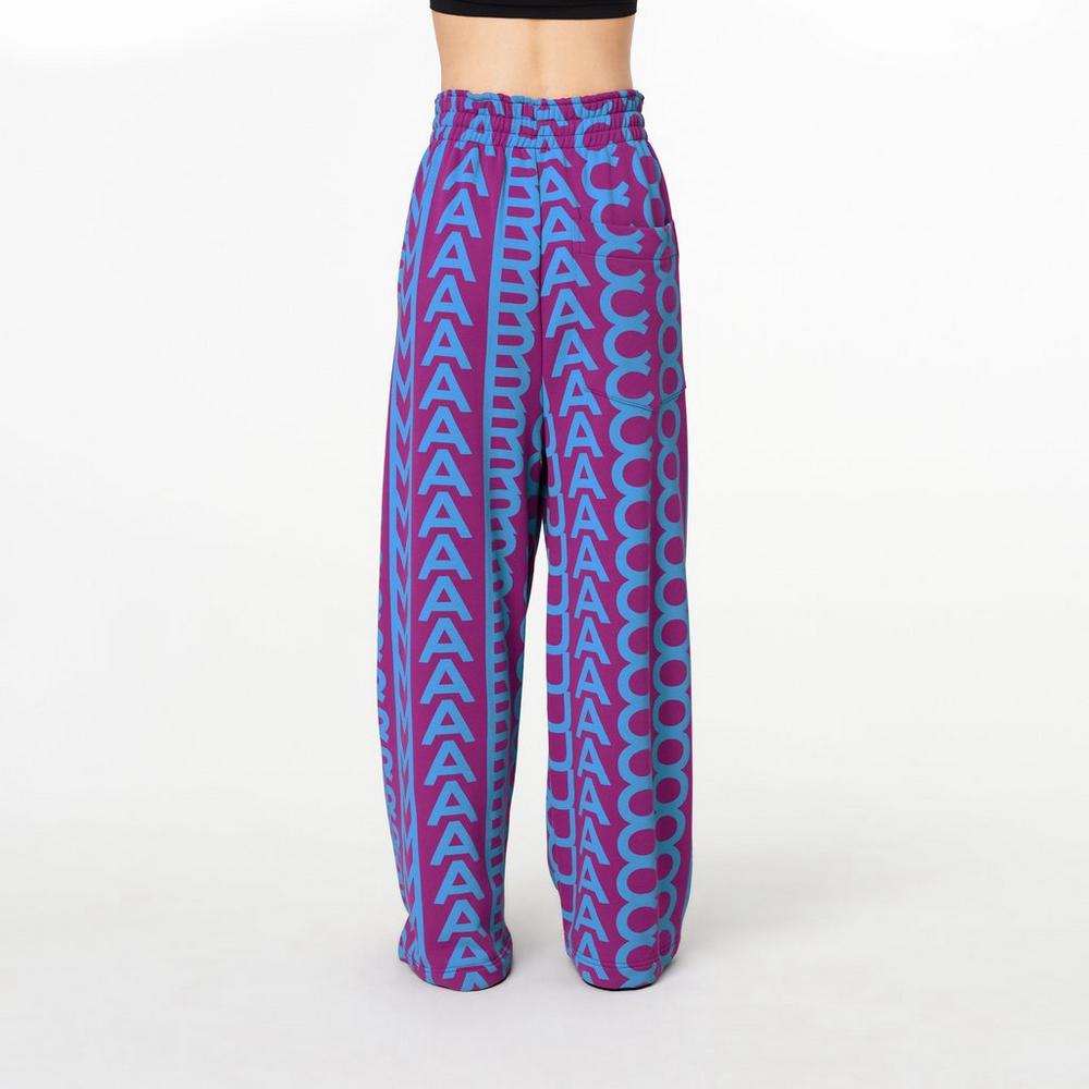 Pantalones Marc Jacobs Monogram Oversized Sweatpants Mujer Moradas Azules | DJOA-82470