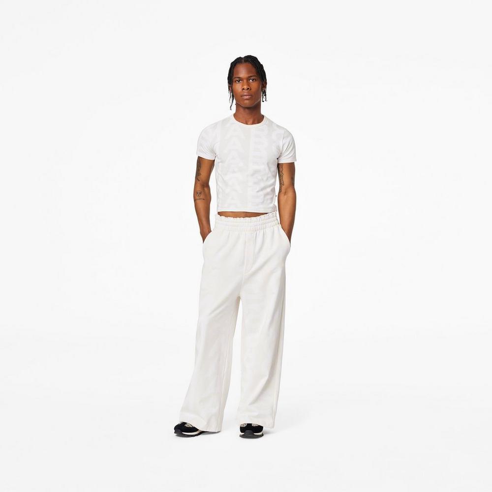 Pantalones Marc Jacobs Monogram Oversized Sweatpants Mujer Blancas | ELDX-26714