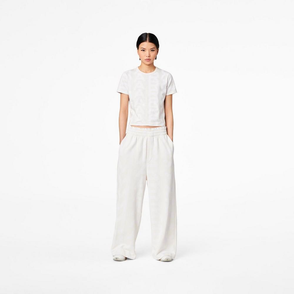 Pantalones Marc Jacobs Monogram Oversized Sweatpants Mujer Blancas | ELDX-26714