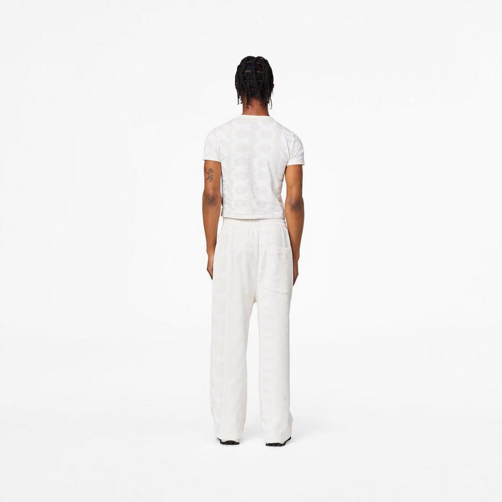 Pantalones Marc Jacobs Monogram Oversized Sweatpants Mujer Blancas | ELDX-26714