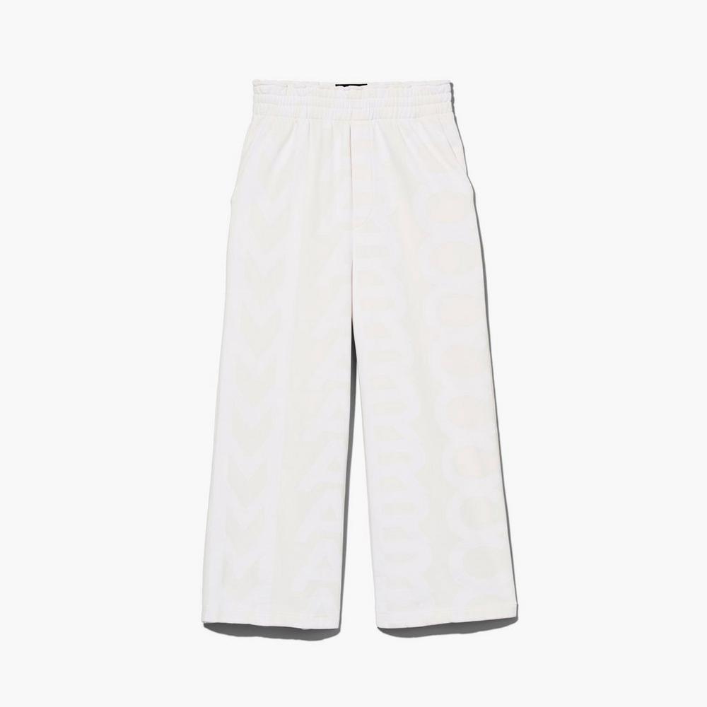 Pantalones Marc Jacobs Monogram Oversized Sweatpants Mujer Blancas | ELDX-26714