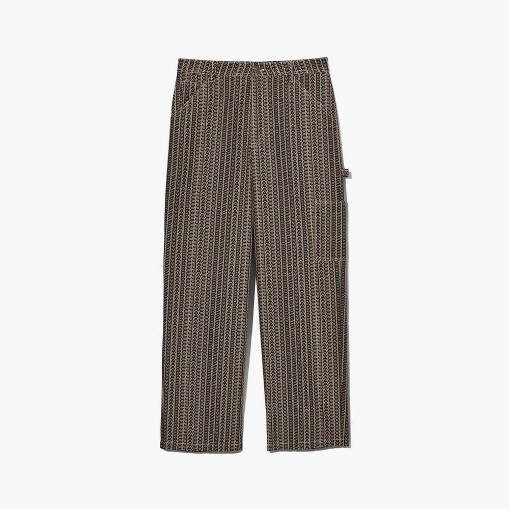 Pantalones Marc Jacobs Monogram Painterss Mujer Beige Multicolor | SXKH-92678