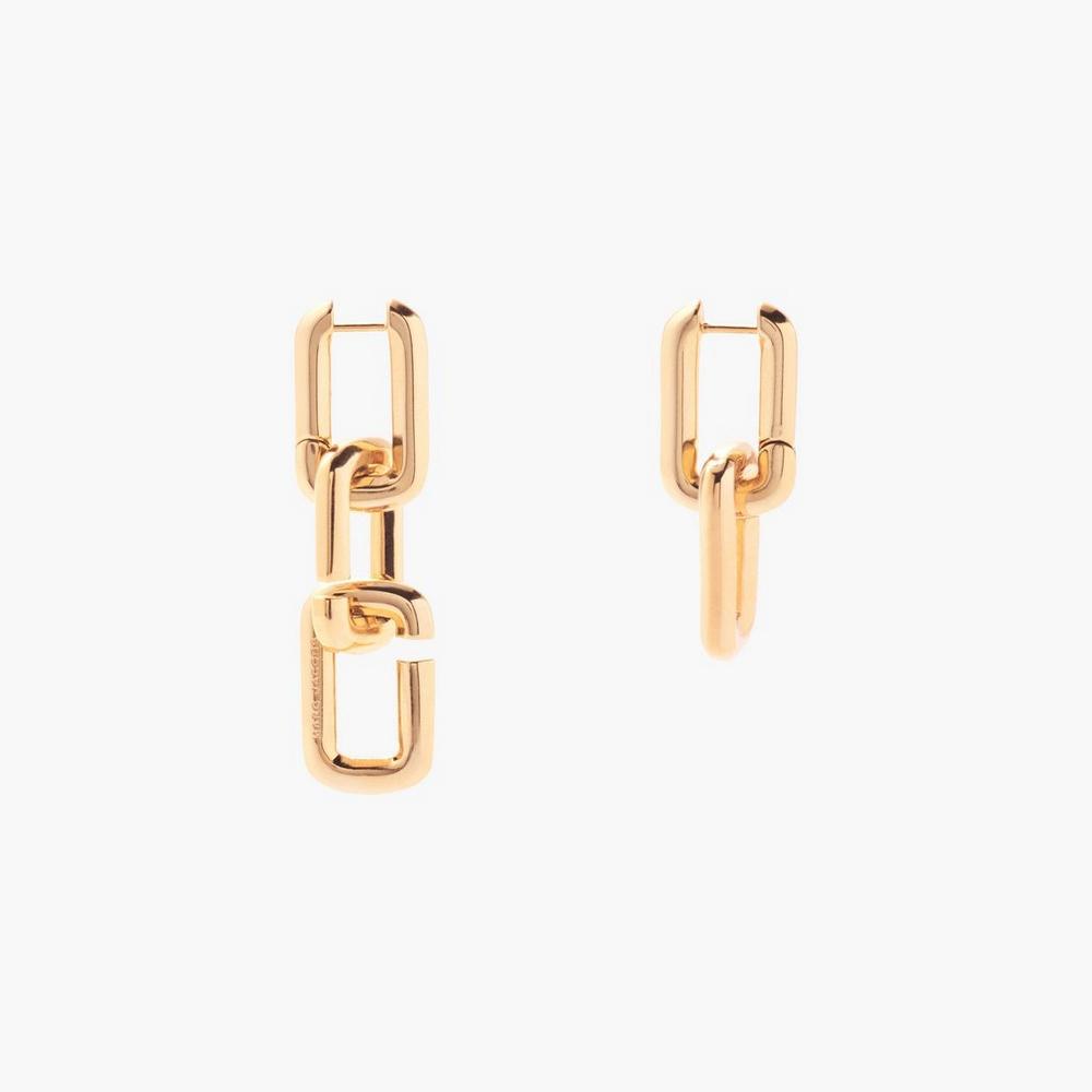 Pendientes Marc Jacobs J Marc Chain Links Mujer Doradas | CPRL-50348