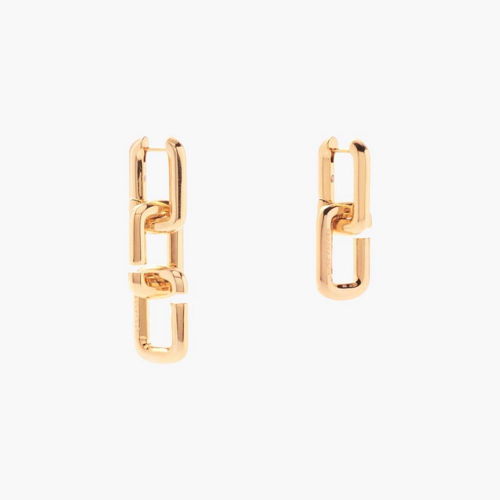 Pendientes Marc Jacobs J Marc Chain Links Mujer Doradas | CPRL-50348