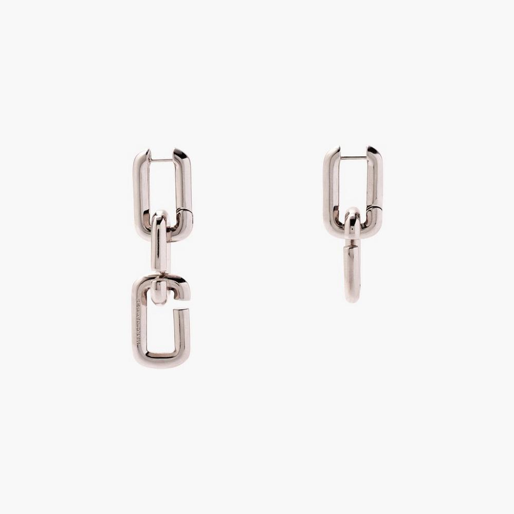 Pendientes Marc Jacobs J Marc Chain Links Mujer Plateadas | VAIC-83019