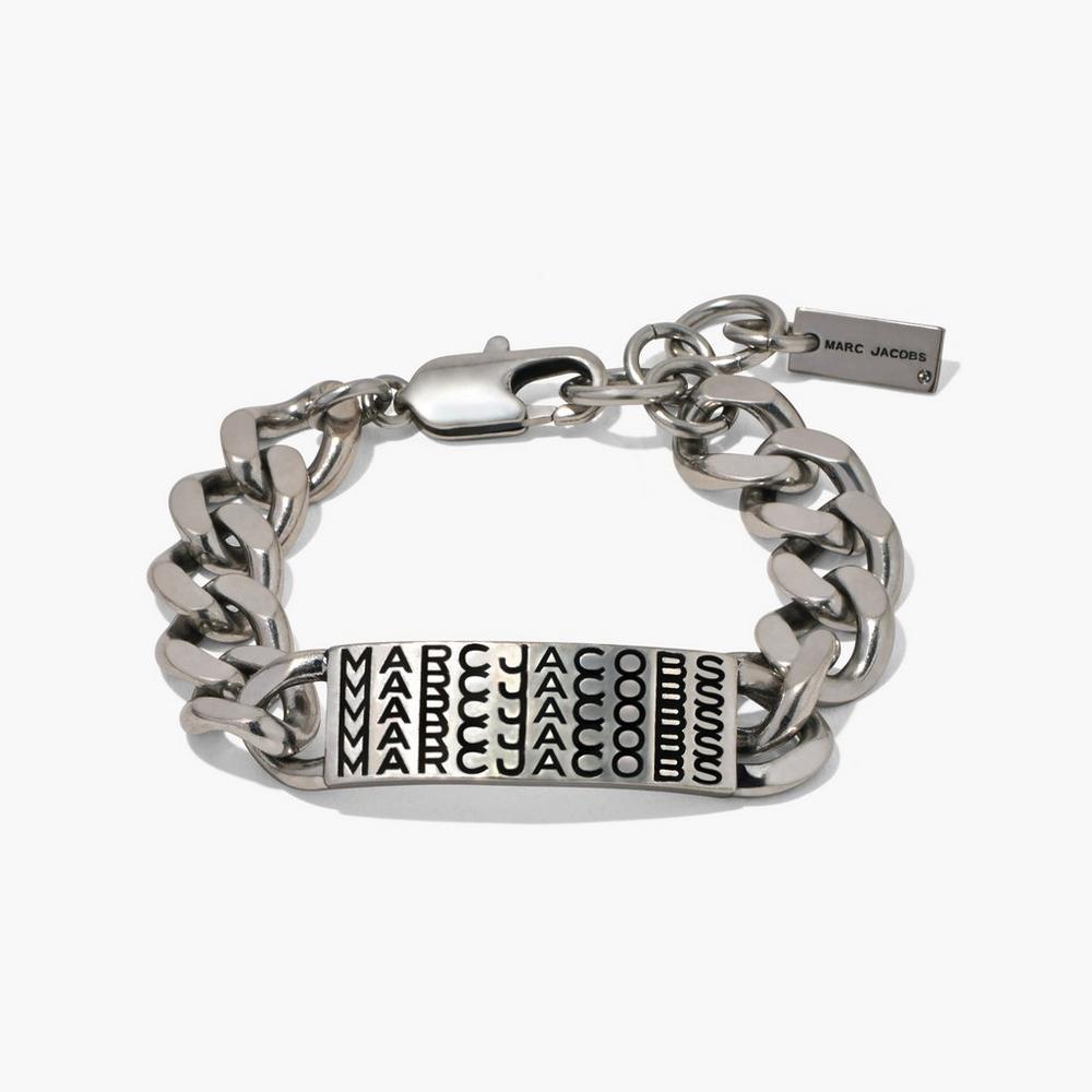 Pulsera Marc Jacobs Barcode Monogram ID Chain Mujer Plateadas | DCYX-81734