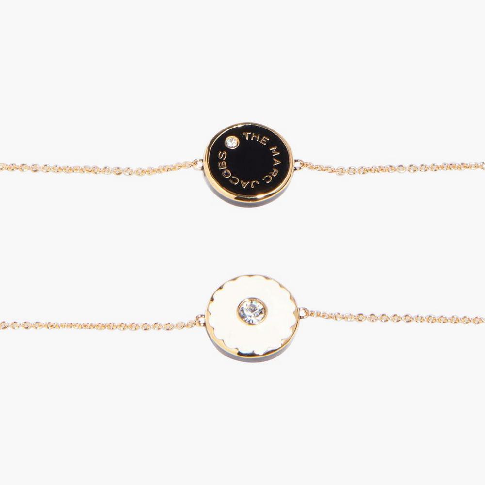 Pulsera Marc Jacobs Medallion Mujer Creme Doradas | WUQV-15924