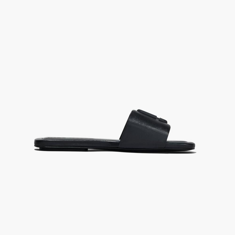 Sandalias Marc Jacobs J Marc Leather Mujer Negras | EXGY-81046