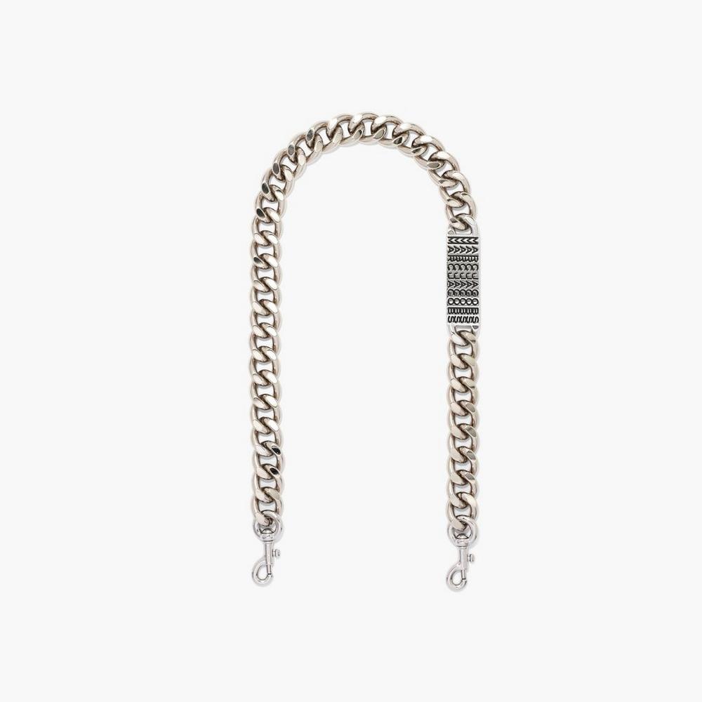 Strap Marc Jacobs Barcode Chain Shoulder Mujer Plateadas | NSGY-75921