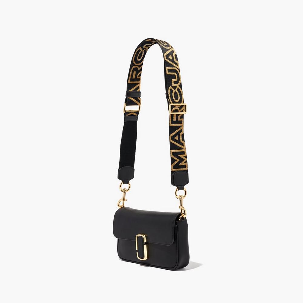 Strap Marc Jacobs Outline Logo Webbing Mujer Negras Doradas | KNGX-73682